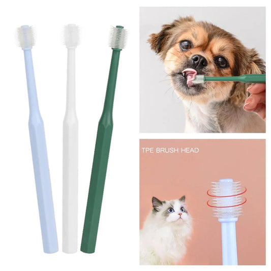 1/3Pcs Round Head Dog Toothbrushes Cat 360 - ProPawPet.com