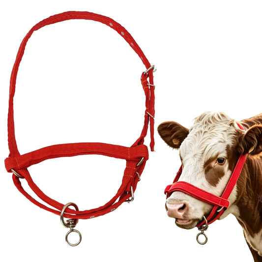Heavy Duty Adjustable Red Nylon Cattle - ProPawPet.com