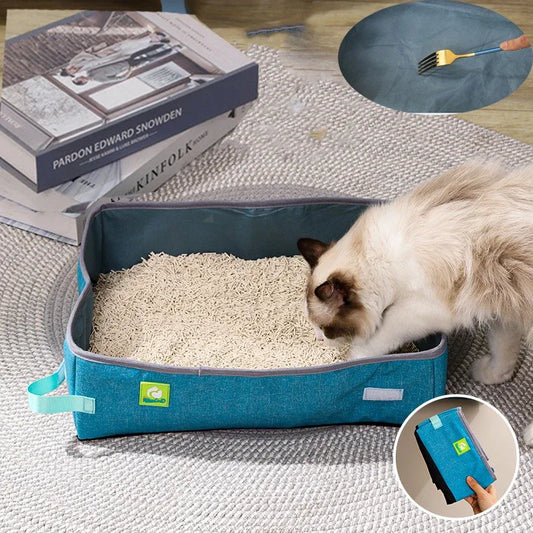 Semi Enclosed Cat Litter Box Foldable - ProPawPet.com