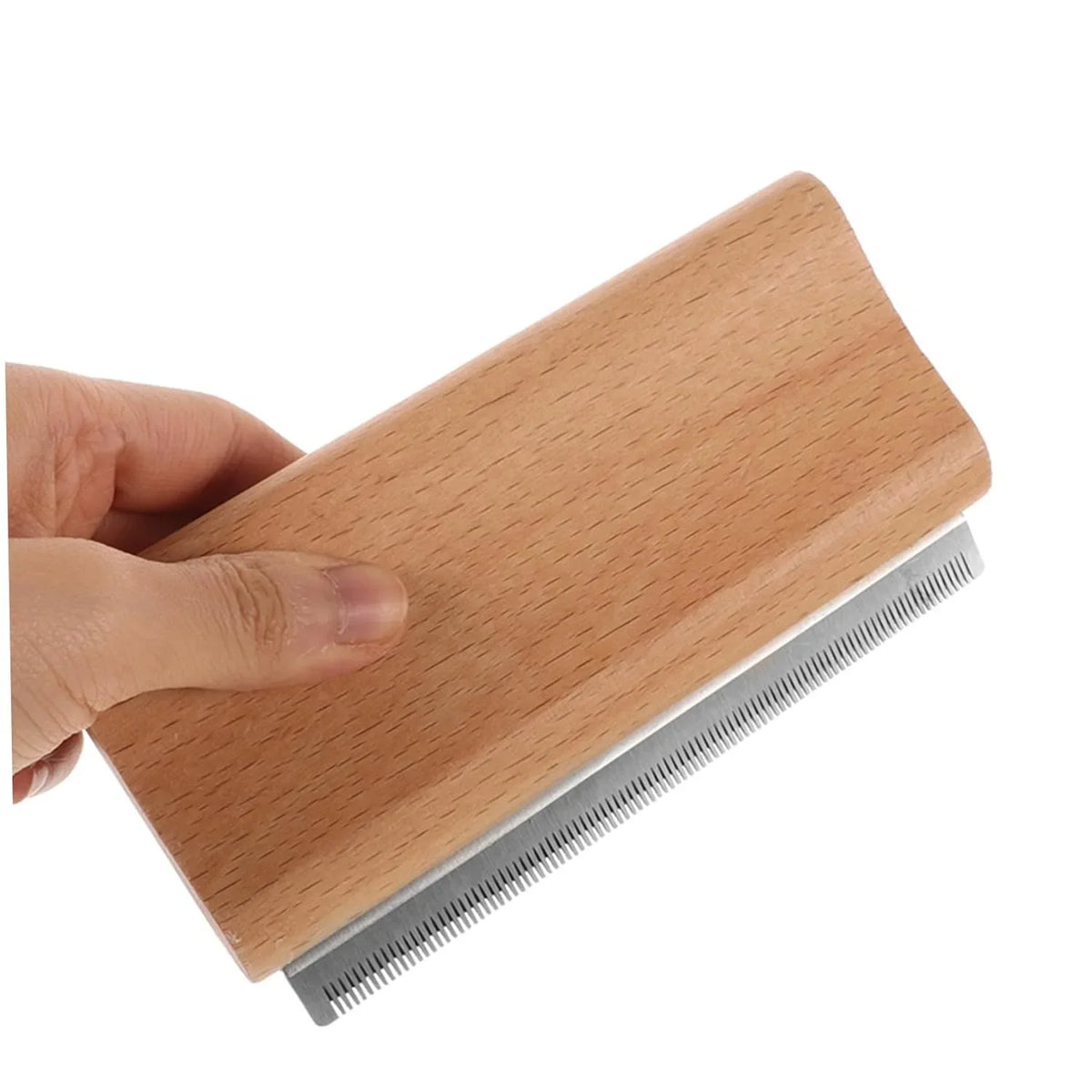 Wood Pet Grooming Brush Comb - Self Cleaning - ProPawPet.com