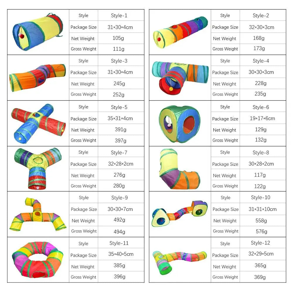 Polyester+Steel Wire Cat Tunnel Tube - ProPawPet.com