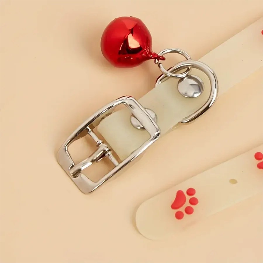 Cat Collar Glow in the Dark Footprint Cute - ProPawPet.com