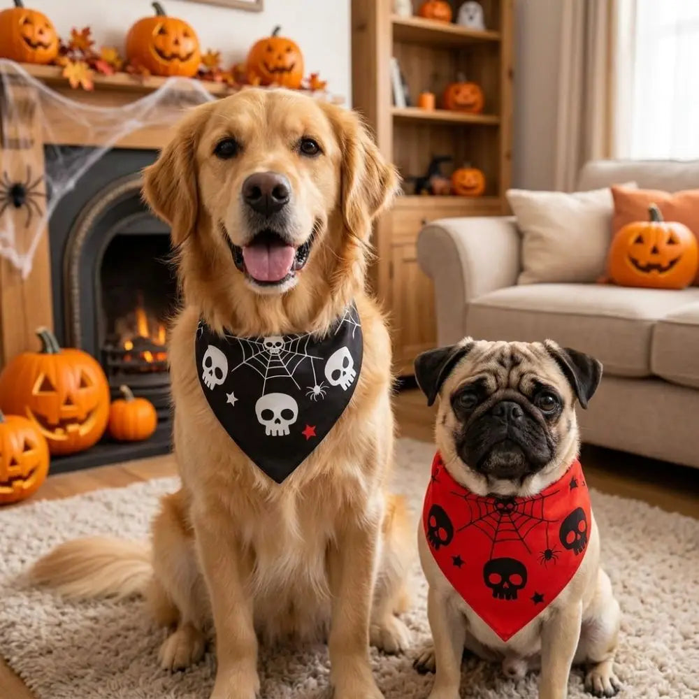 Polyester Pet Halloween Bandana Pumpkin - ProPawPet.com