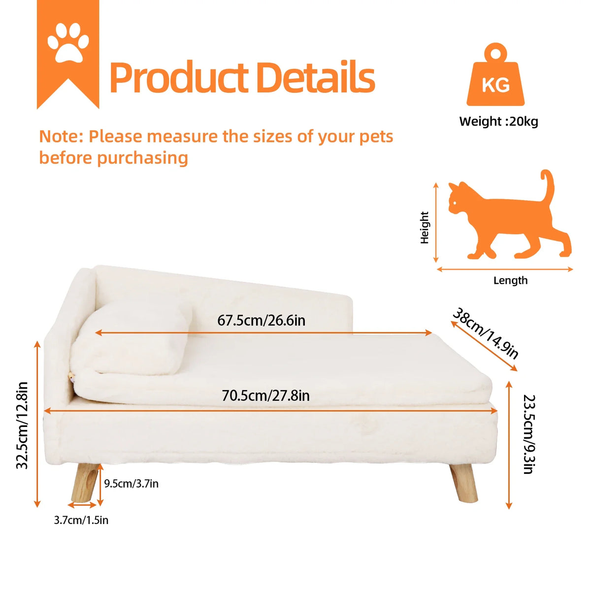 Elevated Pet Bed,Nordic Pet Stool Bed with - ProPawPet.com