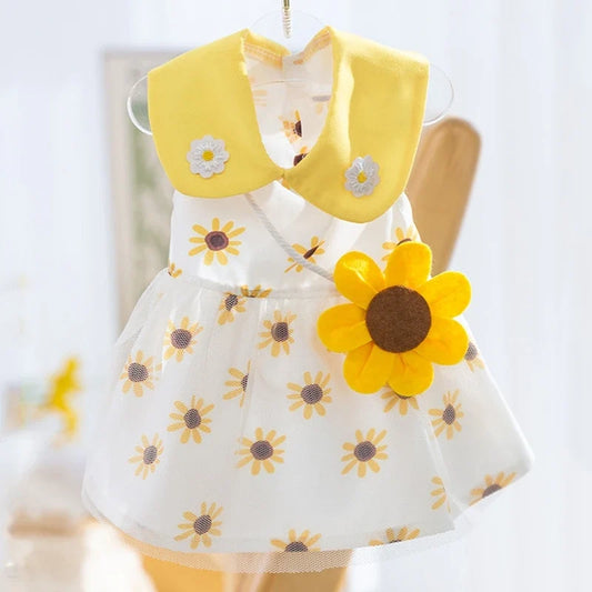 Dog Princess Dress Cute Pet Dog Mesh Dress - ProPawPet.com