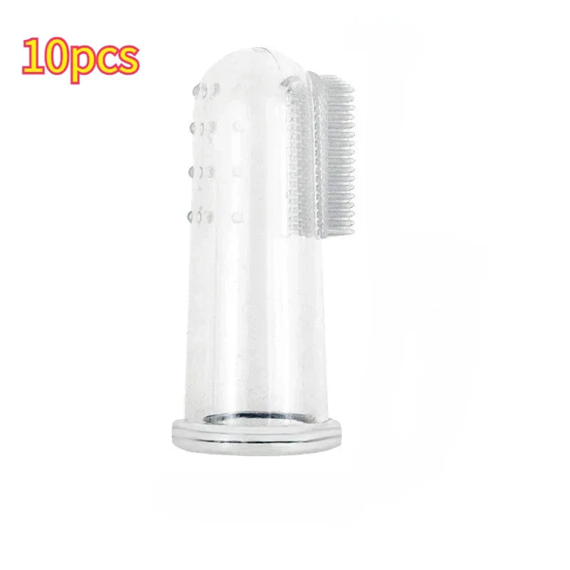 5 10pcsSuper Soft Pet Finger Toothbrushteddy Dog Brush – Dog Supplies