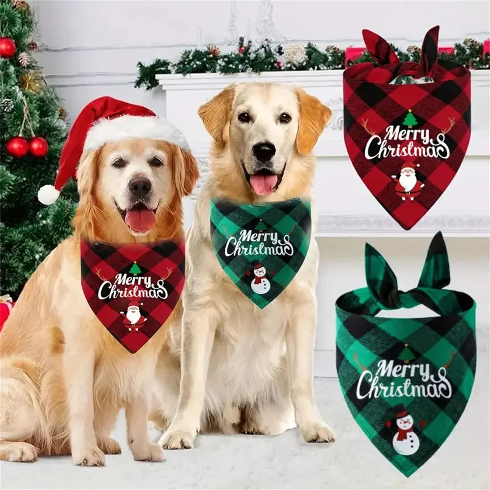 1/2pc Christmas Pet Triangle Scarf Dog - ProPawPet.com