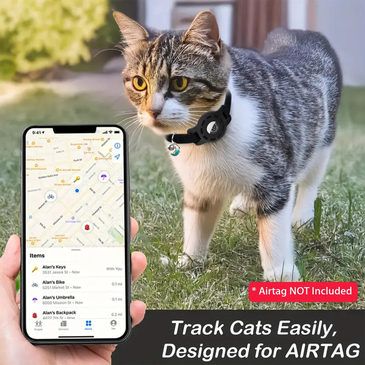 Fashion Airtag Pet Collar Adjustable Elastic - ProPawPet.com