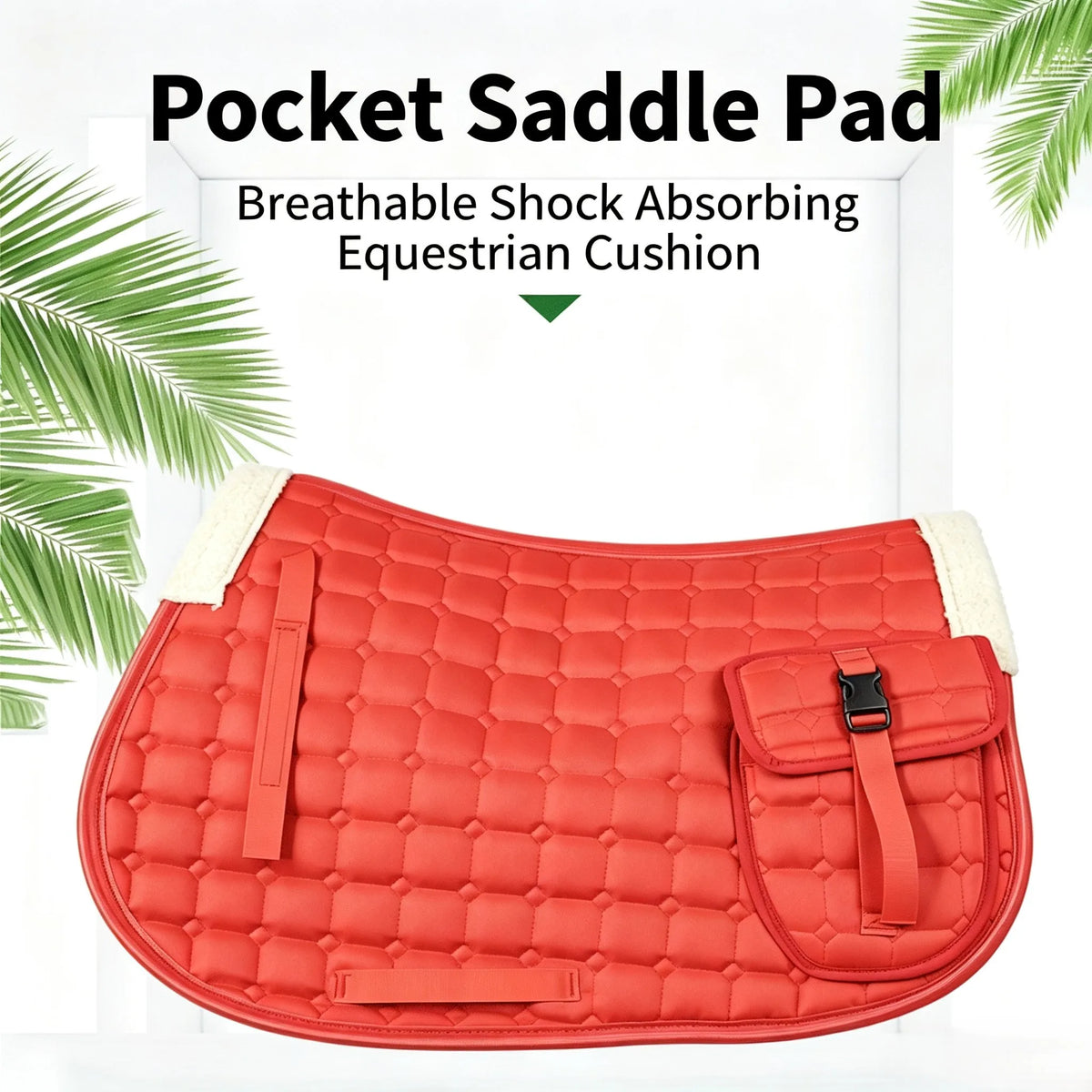 Horse Saddle Pad With Pocket Shock‑Absorbing - ProPawPet.com