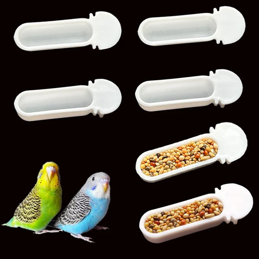4/10pcs Small Bird Plastic Food Cup - ProPawPet.com