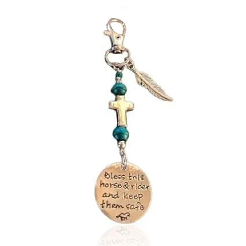 Horse Saddle and Bridle Charm Clip Bless This – 6 Colors