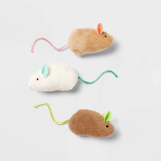 3PK Mouse Cat Toy Set Interactive Pet - ProPawPet.com