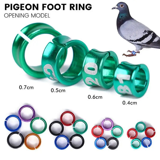 10/20Pcs Aluminum Bird Foot Ring with Word - ProPawPet.com