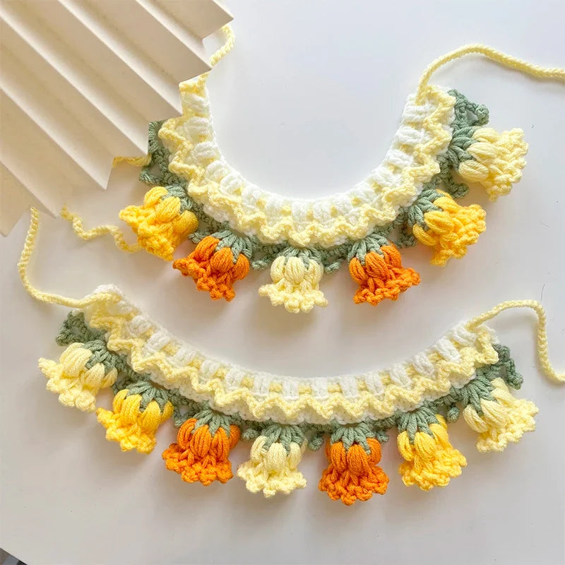 Pure hand knitting Cat Dog Knitted Collar - ProPawPet.com
