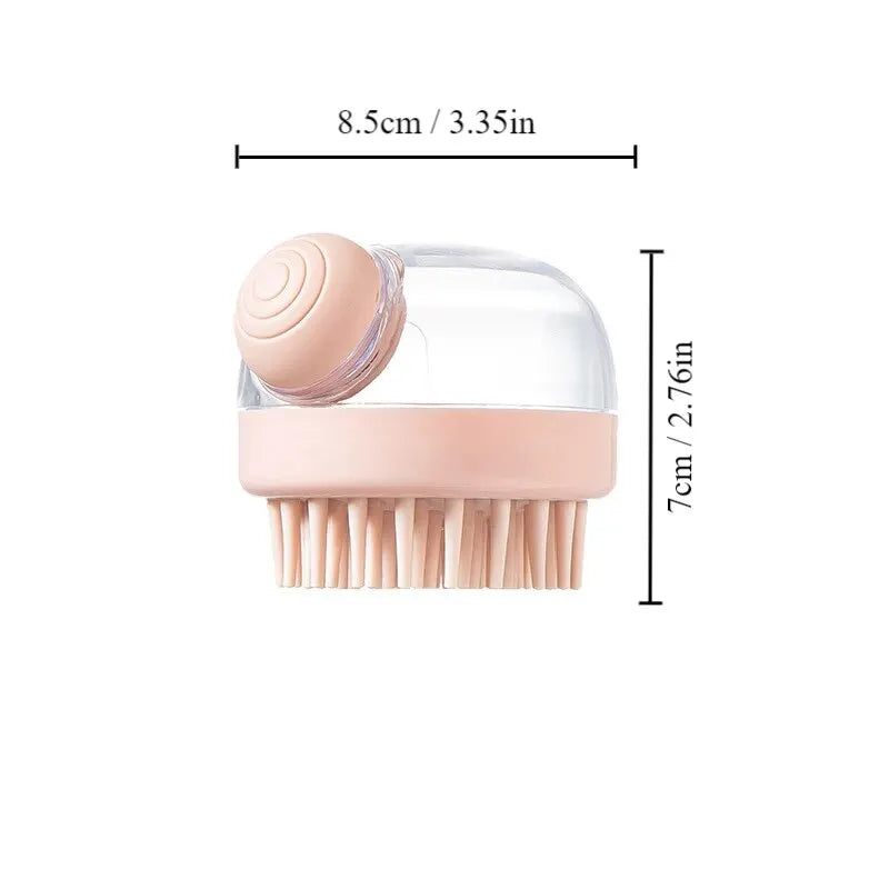 Pet Bath Brush Soft Silicone with Shampoo – 2 Colors