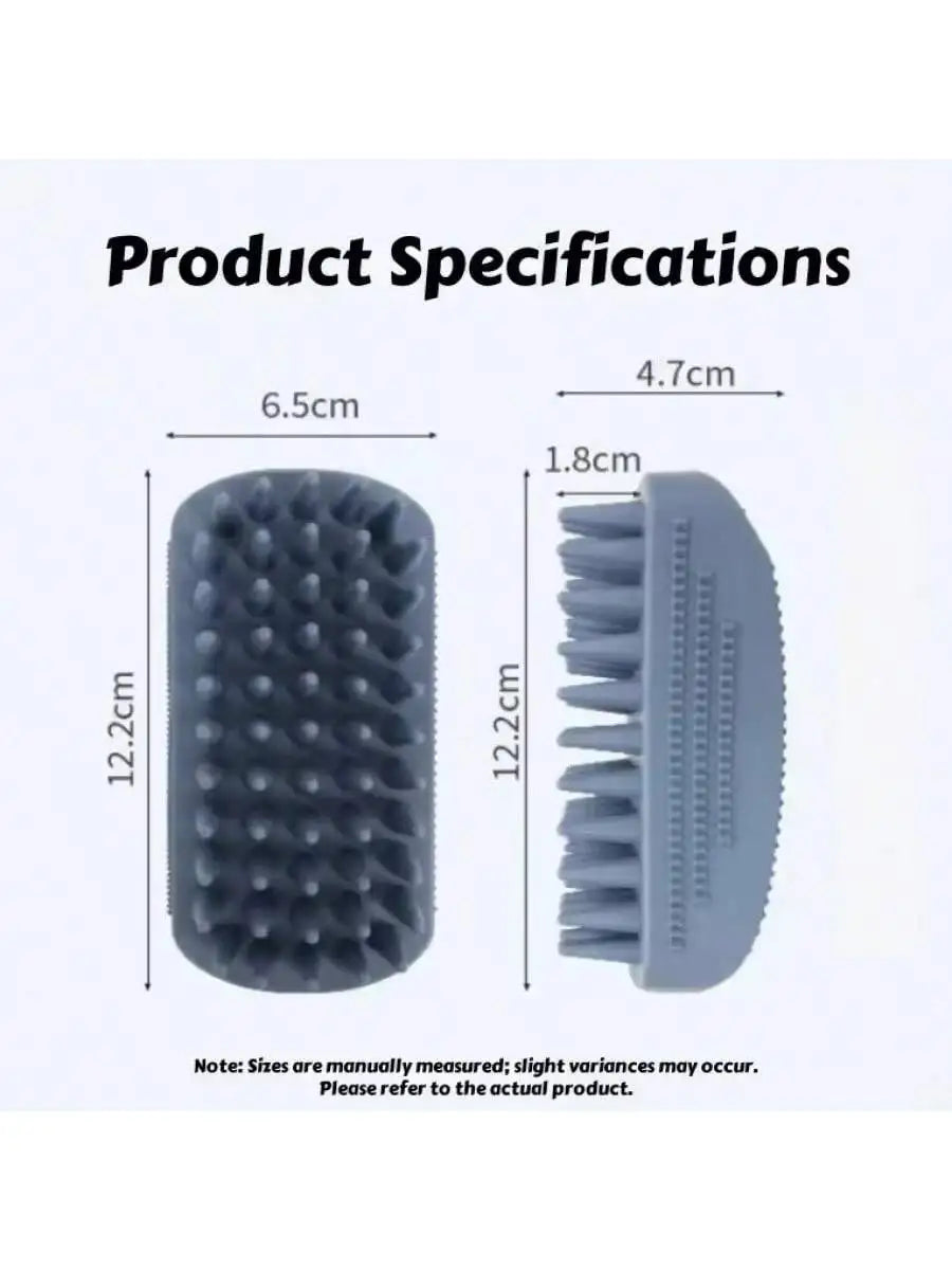 3-Head Silicone Bath Massage Grooming Brush – Cat Supplies