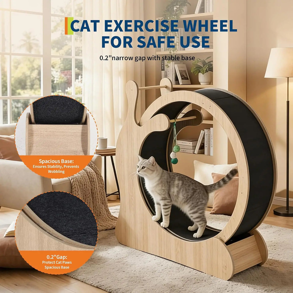 Garvee 3 in1 Solid Wood Cat Treadmill - ProPawPet.com