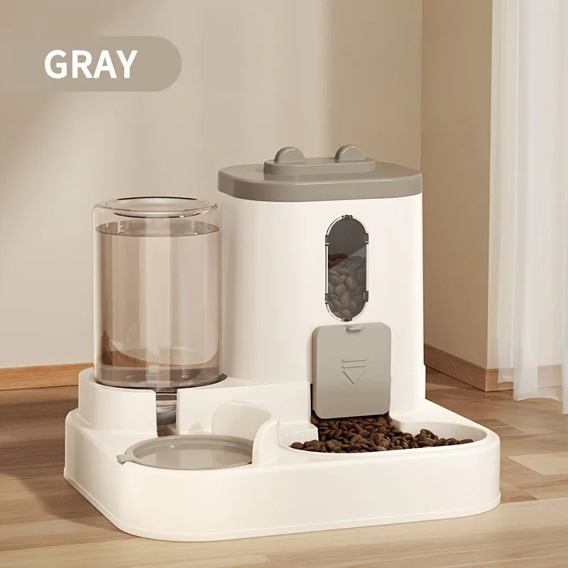 2in 1 Cat Food Dispenser Water and Integrated Fully Automatic – 2 Colors