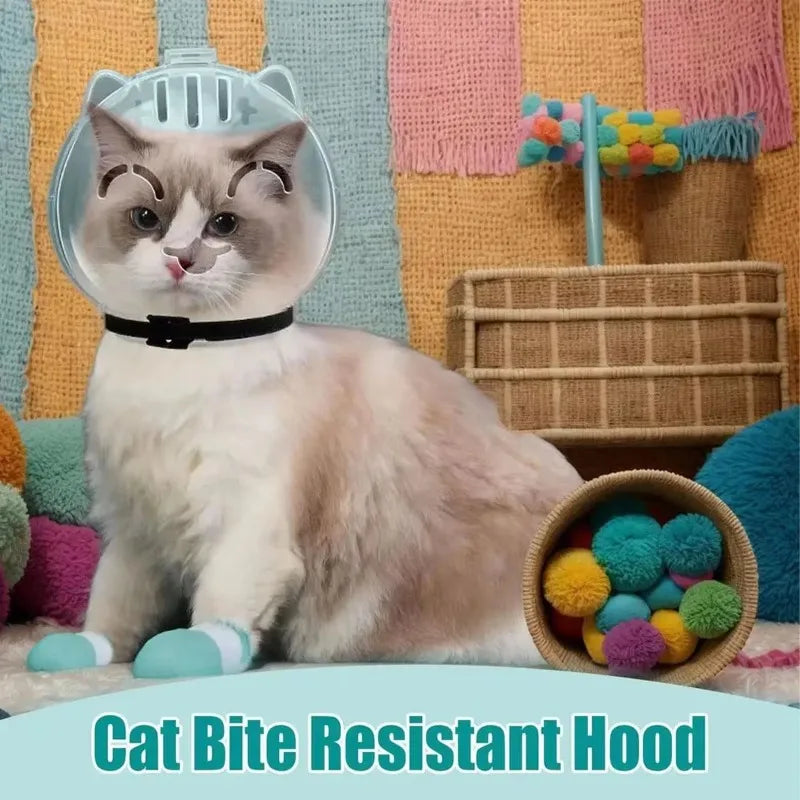 1Set Cat Space Helmet Breathable Anti Bite - ProPawPet.com