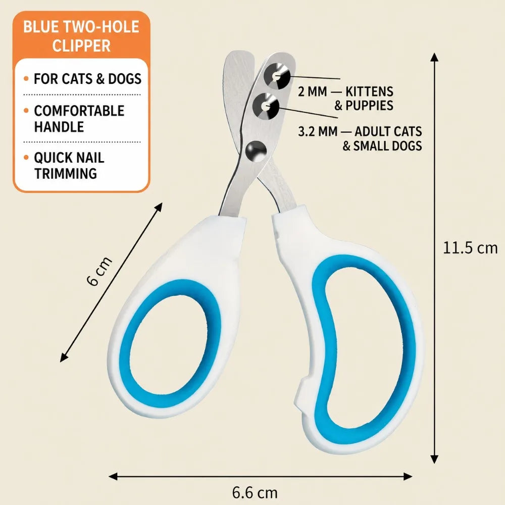 Pet Nail Clipper Scissors Dual‑Hole Design - ProPawPet.com