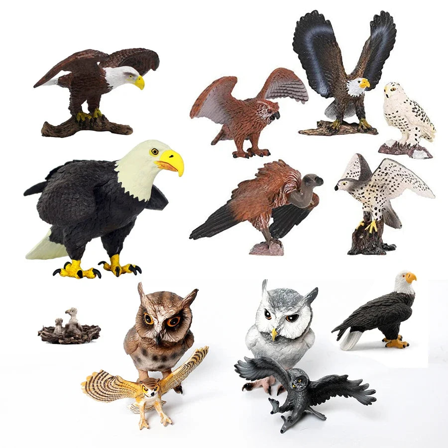 Realistic Plastic Birds of Prey Figurines - ProPawPet.com