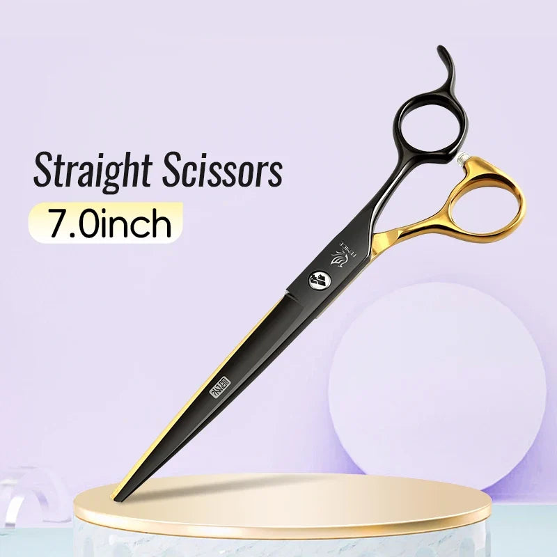 Fenice 6.5/7 Inch Black Gold Pet Grooming - ProPawPet.com