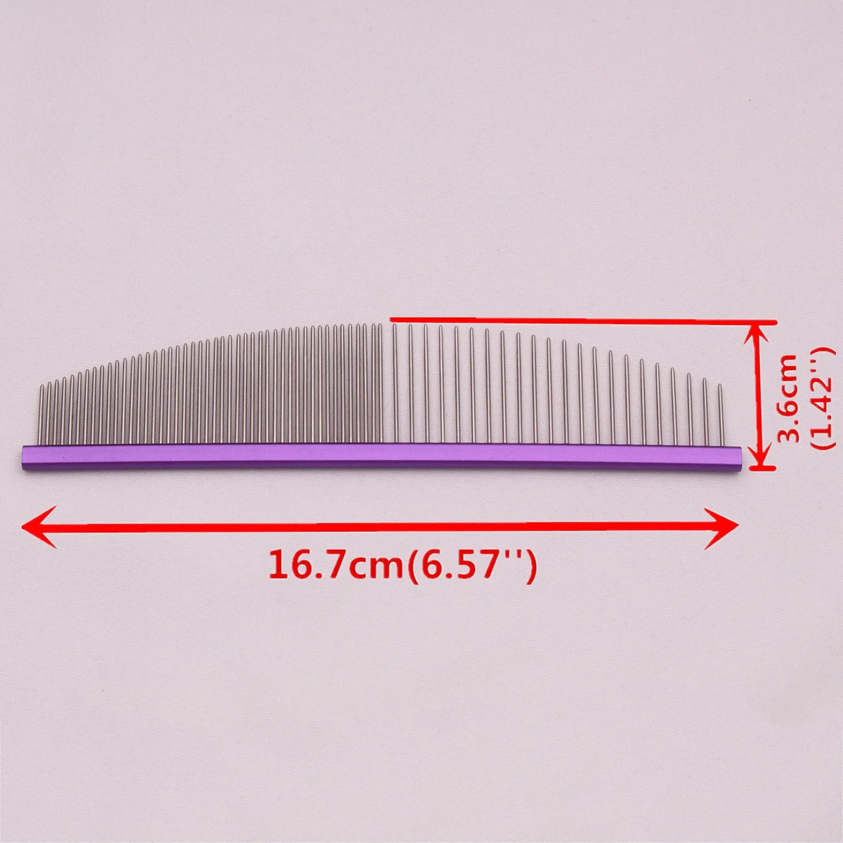 Puppy Grooming Comb Aluminum Handle Pink - ProPawPet.com