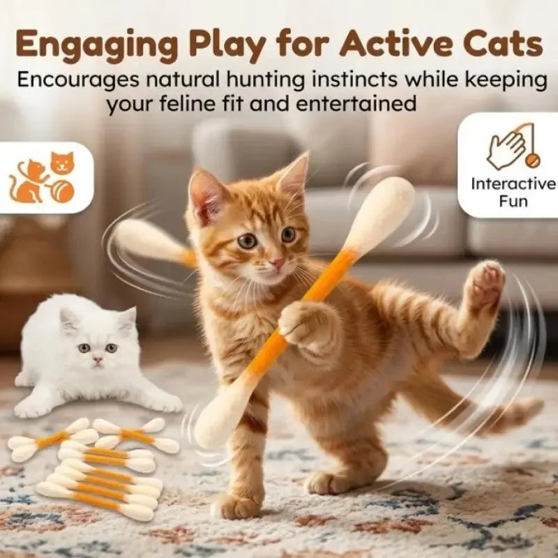 Creative Large Cotton Swab Shaped Catnip Toy - ProPawPet.com