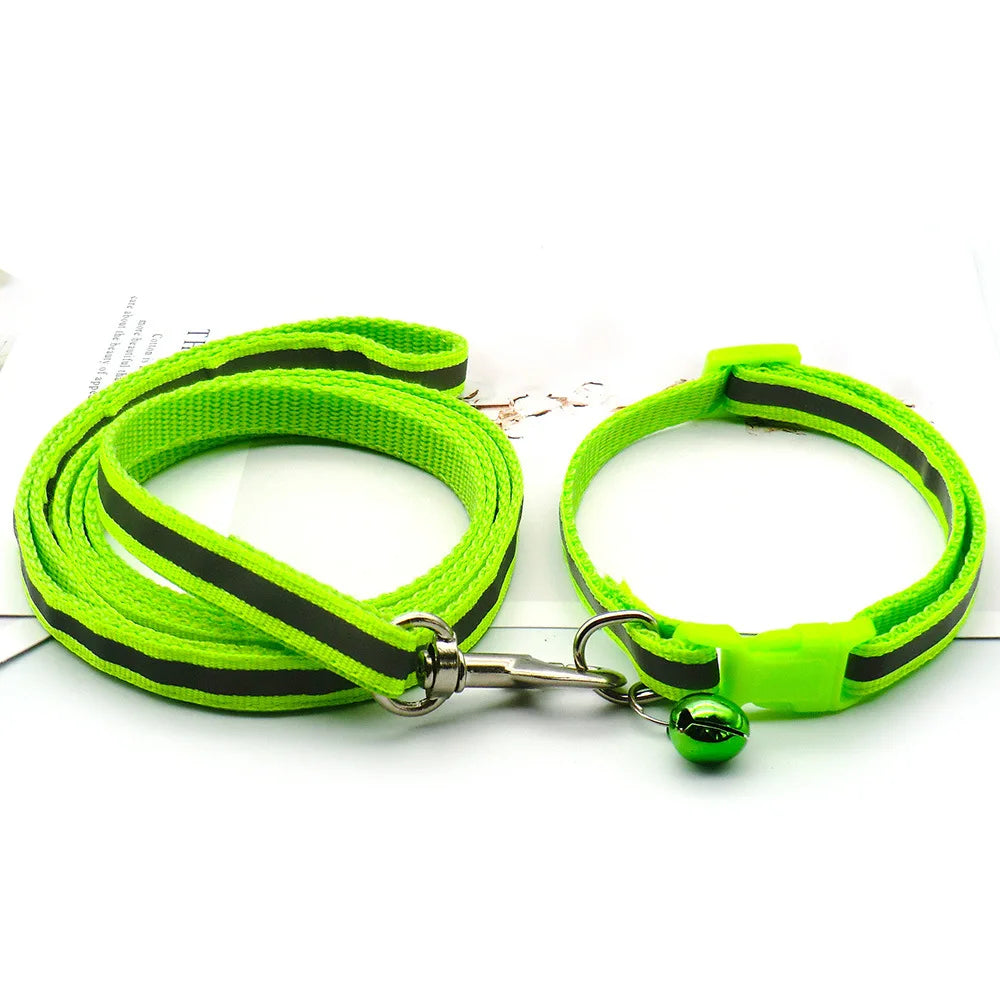 Adjustable Cute Dog Paw Print Pet Traction Rope Puppy Collar – Dog Supplies