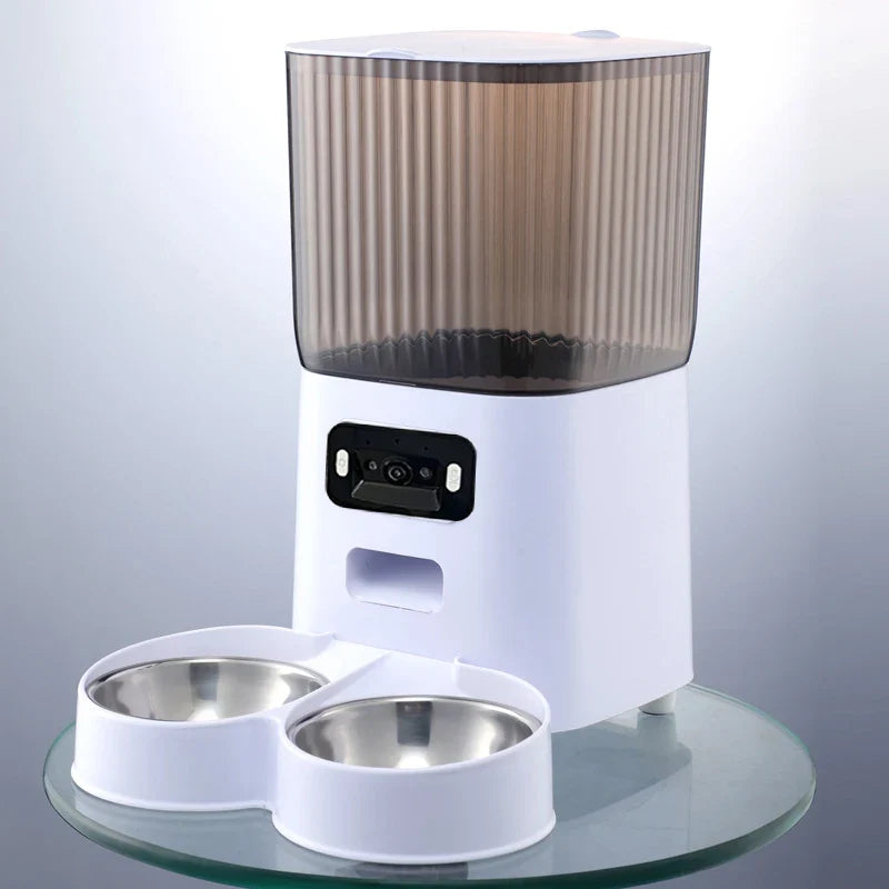 5l Double Bowls Smart Automatic Cat Food Feeder
