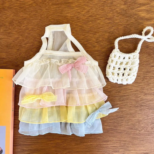 Summer Rainbow Chiffon Dog Dress, Layered - ProPawPet.com