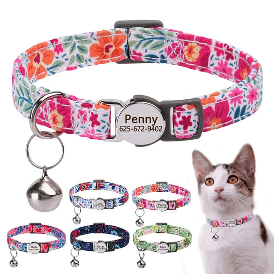 Personalized Cat Collar Quick Release Kitten - ProPawPet.com