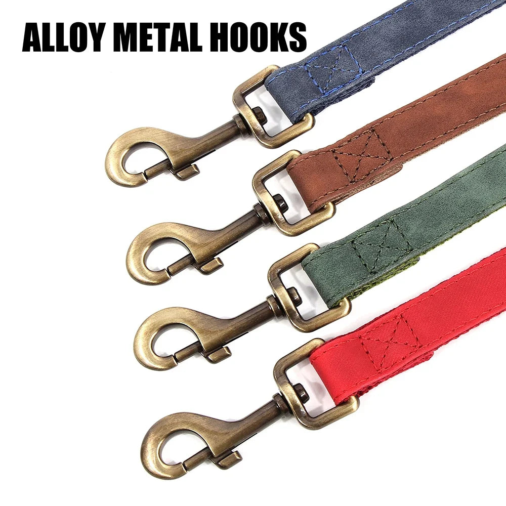 4.5ft Dog Pet Leash Rope 9 Colors PU Leather - ProPawPet.com