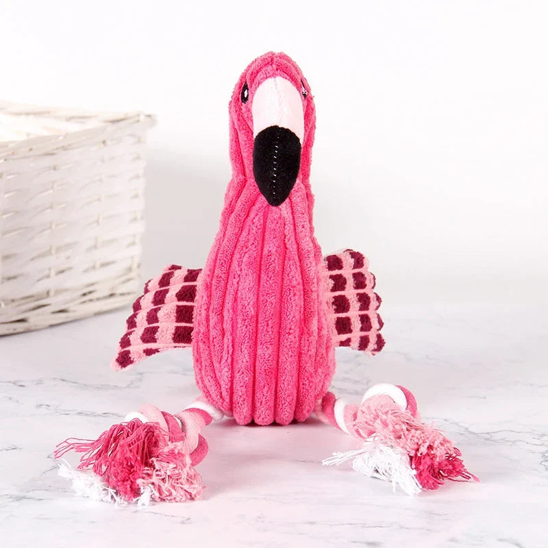 Plush Flamingo Pet Squeaky Toys for Small - ProPawPet.com