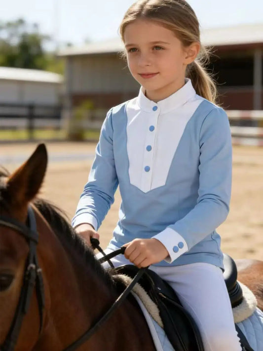 Girls Riding Shirt Equestrian Show Shirt for - ProPawPet.com
