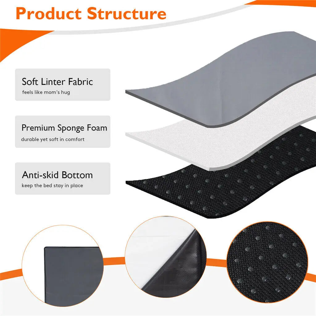 M L XL 2XL Dog Bed Jumbo Pet Orthopedic Bed - ProPawPet.com