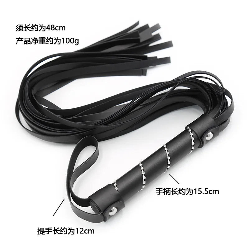63.5cm Diamond Inlaid Handle Leather Tassels - ProPawPet.com