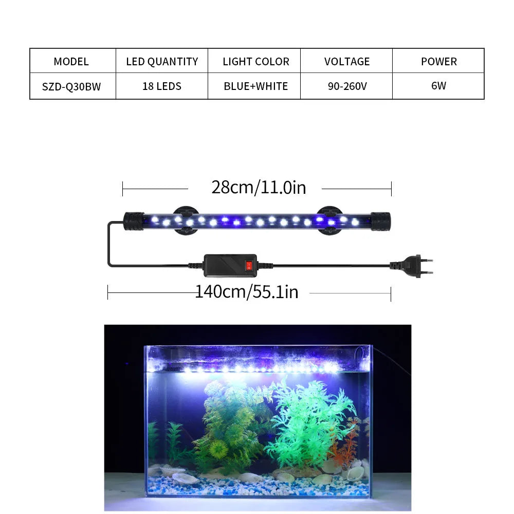 90-260V Aquarium Light LED Waterproof Fish - ProPawPet.com