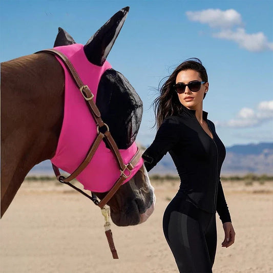 1PC Horse Fly Mask with Ears Soft Stretchy - ProPawPet.com