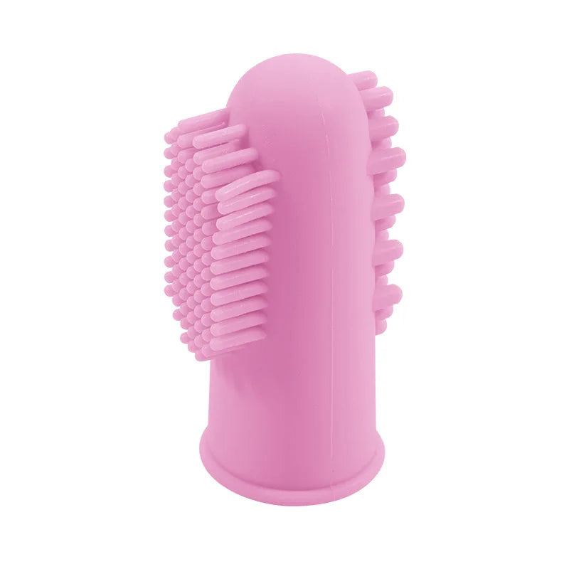 Soft Dog Finger Toothbrush Grooming Brush Bad Breath Tartar Teeth Tool
