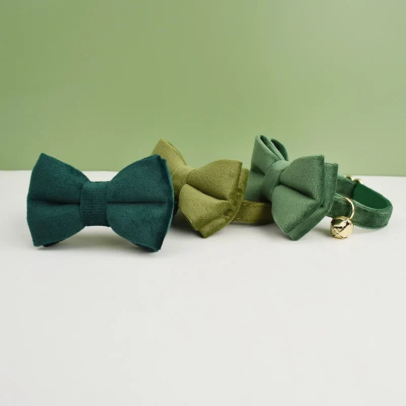 Velvet Cat Collar Bowknot Personalized - ProPawPet.com